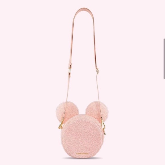 NWT Stoney Clover Lane Mickey Mouse Pink Crossbody Bag Sherpa Disney - Picture 5 of 10